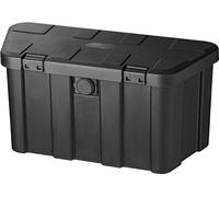 Coffre de rangement timon plastique 45L avec serrure à combinaison à chiffres