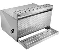 Coffre de sellette VEVOR, 790x770x485 mm, coffre à outils en aluminium, boîte de rangement pour l'accès à la cabine du conducteur avec verrou amortisseur pour camions à plateau, grues & semi-remorques