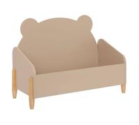 Atmosphera – Banc coffre à jouets enfant Douceur Ourson L 61 x H 44 cm Beige