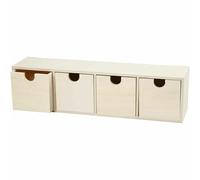Coffre en Bois 4 Tiroirs Creativ pour Cuisine, 9 x 34.7cm
