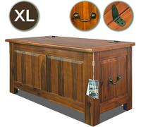 Coffre en bois massif 85x44x48 cm Malle de rangement Grand coffre de rangement antique Table basse Coffre Banc en bois