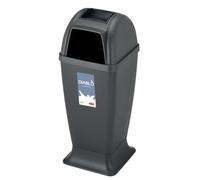 Coffre En Plastique Diablo Avec Cendrier Anthracite Stefanplast Déchets Cigares