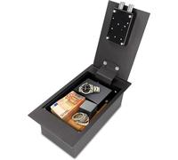 Coffre-fort à encastrer, fixation au sol, avec serrure offre-fort plat 4L pour un stockage sécurisé – Dimensions extérieures : 13 x 39 x 21 cm (H x L x P) | Coffre-fort robuste – Dimensions i