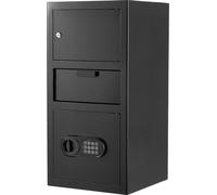 Coffre-fort à fente frontale de grande capacité de 3,6 pieds cubes avec clavier numérique, coffre-fort à 3 niveaux très résistant avec clés de rechange pour argent liquide, relevés bancaires, bijoux,
