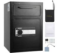 Coffre-fort à insertion 2,5 L - armoire de sécurité Drop-Slot avec serrure électronique à code - 2 clés de secours - 355 x 355 x 515 mm - coffre-fort business pour argent liquide - bureau, maison, hôt