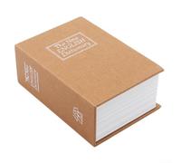 Coffre-fort à livre avec serrure à combinaison, coffre-fort pour argent liquide et bijoux, boîte de rangement secrète discrète pour la maison, le bureau, faux livre - Tirelire camouflage (jaune)