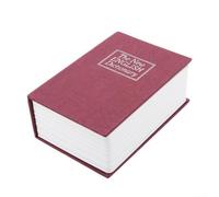 Coffre-fort à livre avec serrure à combinaison, coffre-fort pour argent liquide et bijoux, boîte de rangement secrète discrète pour la maison, le bureau, faux livre - Tirelire camouflage (rouge)