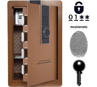 Coffre-fort biométrique blindé pour la maison avec empreinte digitale 60 x 38 x 33 cm Marron