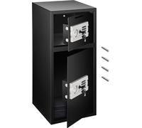 Coffre-fort - Coffre-fort à clé électronique ignifuge - Coffre-fort à combinaison 4MM 74 l - Coffre-fort de meubles sécurisé avec boîtier en fer robuste et construction en acier très résistante