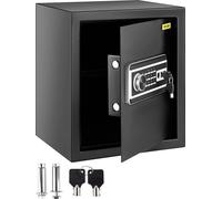 Coffre-fort, coffre-fort pour argent de 1,7 pied cube avec verrouillage par empreinte digitale et clavier numérique, coffres-forts domestiques ignifugés avec étagère amovible, coffre-fort mural pour a