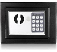 Coffre-fort compact - Coffre-fort numérique avec clavier - Ouverture rapide - Pour la maison et le bureau - Pour les pièces, les documents et l'argent liquide - Noir