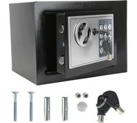 Coffre-fort de sécurité - Coffre-fort électronique - Volume de 4,6 l - Clavier numérique + clé - 2 clés de secours - Pour la maison et l'hôtel