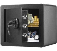 Coffre-fort de sécurité - Coffre-fort ignifuge - Coffre-fort électronique - Coffre-fort à combinaison - 2 clés - 14 L - Noir - 40 x 35 x 30