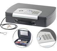 XCase Coffre-fort de voyage en acier pour documents A4 avec serrure électronique