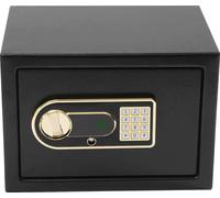 Coffre-fort électronique - 22 l - Clavier à code numérique - Résistant au feu - Sacoche étanche et ignifuge pour documents incluse - Pour la maison et le bureau - Noir
