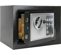 Coffre-fort électronique, accès au cadenas numérique, design compact, couleur noire, capacité de 4,6 litres