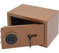 Coffre-fort électronique - Coffre-fort à intégrer dans un meuble - Serrure à combinaison numérique - Système d'alarme - Voyant LED - Avec 2 clés de secours - Vert