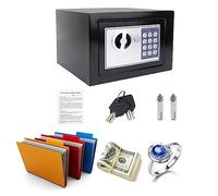 Coffre-Fort électronique Haute sécurité numérique en Acier de Petite Valeur avec 2 Touches Clavier numérique pour Le Bureau à Domicile/Gris