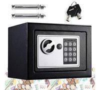 Coffre-Fort électronique numérique pour la sécurité de l'hôtel, du Bureau à Domicile, en Acier Massif avec Serrure à Clavier/Gris/4,6 L