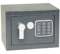 Coffre-fort en acier RS.17.EDK avec serrure électronique, clavier numérique et levier d'ouverture, gris