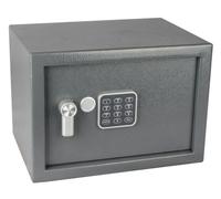 Coffre-fort en acier RS.25.EDK avec serrure électronique, clavier numérique et levier d'ouverture, gris