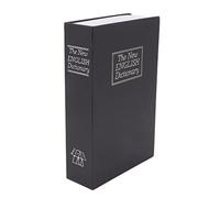 Coffre-Fort en Forme de Livre avec Combinaison Secrète Coffre-Fort Portable avec Verrouillage par Code Tirelire Secrète pour Bijoux, Argent, 24 X 16 X 5,5 Cm(Noir)