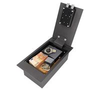 Coffre-fort encastré au sol avec serrure offre-fort encastré plat, capacité de 4 litres, rangement sécurisé – Dimensions extérieures : 13 x 39 x 21 cm (H x L x P) | Coffre-fort robuste – Dime
