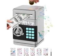 Coffre-Fort Enfant,ATM Tirelire électronique pour Enfants,Mini ATM Tirelire | Tirelire électriqueavec Mot de Passe Automatique Argent Faire Défiler Jeu Enfant Money Box Argent