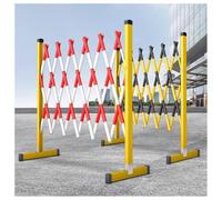 Coffre-Fort Extensible en Acier avec Roues - Clôture routière rétractable et Portable pour la Gestion du trafic - Solution de Coffre-Fort Industrielle Rouge Flexible de 2,5 m / 8,2 pi
