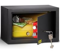 Coffre-fort HomeSafe HV20K à clé, 20 x 31 x 20 cm (H x L x P), petit coffre-fort pour la maison, coffre-fort avec serrure, coffre-fort pour la conservation d'argent