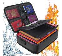 Coffre-fort ignifuge 36x27x10 cm sac anti-feu résistant 1371°C avec compartiments documents sécurité