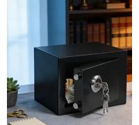 Coffre-fort mural en acier Q235 - Coffre-fort avec 3 clés pour argent liquide, bijoux, documents - Petite armoire de sécurité pour la maison et le bureau - 4,6 l (23 x 17 x 17 cm)