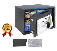 Coffre-fort numérique, serrure électronique, grande capacité de stockage, 16 L (35 x 25 x 25 cm), noir