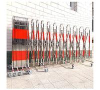 Coffre-fort pliable rétractable en acier - Clôture portable Push-Pull pour événements en plein air, écoles, centres commerciaux - Clôture de sécurité mobile rouge/argent 1,1 m