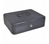 Coffre-fort portable VidaXL 30 x 24 x 9 cm en acier gris foncé - Boîte à outils verrouillable (vide)
