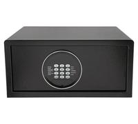 Coffre-fort pour la maison - Coffre-fort de sécurité de 30 l - Acier épais - 2 pênes robustes - Grande capacité - Noir