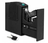 Coffre-fort pour pistolets, coffre-fort biométrique pour pistolets avec accès rapide, porte coulissante automatique, coffre-fort pour pistolet avec empreinte digitale, code PIN, accès par clé pour la