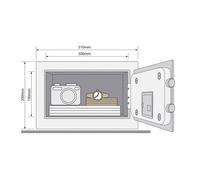 Coffre-fort standard 8,6 L serrure électronique Yale