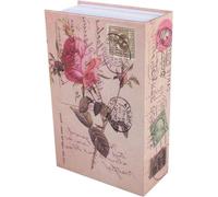 Coffre-fort - Tiroir dissimulé - Pour ranger vos objets de valeur - Structure métallique - 18 x 11,5 x 5,5 cm - Rose