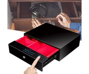 Coffre Fort tiroir Empreintes Digitales, Intelligente Serrure à Combinaison de Bijoux, à Cacher dans Une plinthe, pour documents, Caisse à Monnaie verrou électronique ( Size : 580*400*150mm )