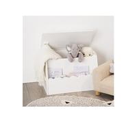 Coffre jouets biblio enfant bois blanc