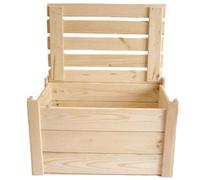 Coffre Latte En Bois 53,5 X 37 X 29,5 Cm