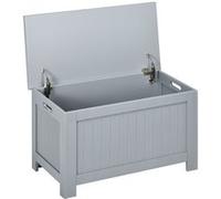 Coffre malle de rangement 81L x 40l x 46H cm MDF gris Gris G