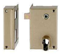 Coffre monopoint en applique pour cylindre européen vertical fouillot de 7 gauche or 75x130mm - HERACLES - MX-8817-02