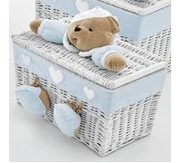 Coffre Nanan Small Puccio Blanc Bleu Clair
