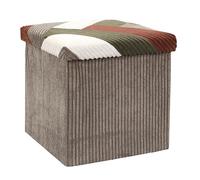 Coffre Pouf - HOME DECO FACTORY - Scott - Pliable - Patchwork - Multicolore