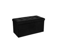 Pegane Pouf coffre rectangulaire - Noir