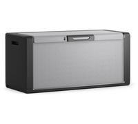 Keter Coffre de rangement Titan 300 L – 118×49×55 cm – Gris/Noir – Extérieur, robuste et spacieux