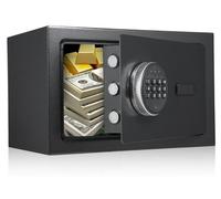 Coffres-forts domestiques, système d'alarme ignifuge et étanche avec clavier et 2 clés de rechange, sécurité numérique pour documents, argent, or, bijoux et objets de valeur, coffre-fort mural dissimu