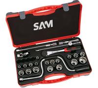 Coffret 1/2'' de 24 outils 12 pans en pouces SAM OUTILLAGE 75-SP24